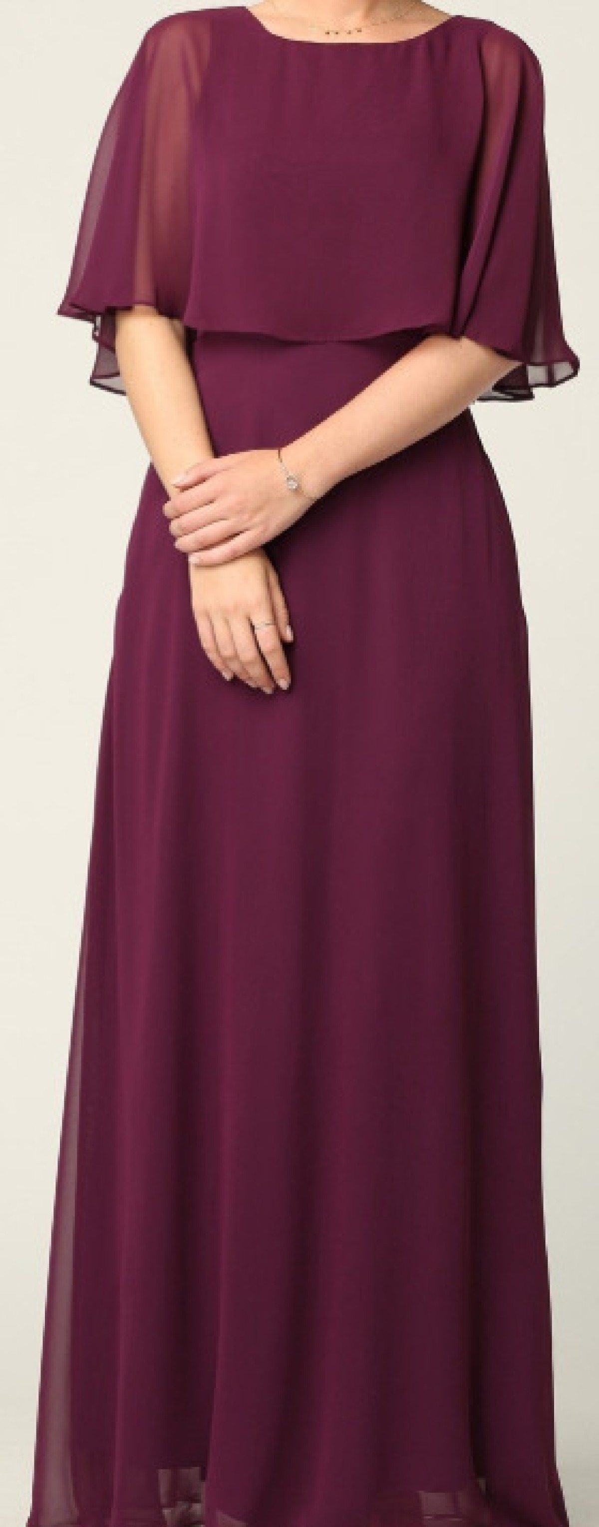 Plum Grace Chiffon Gown