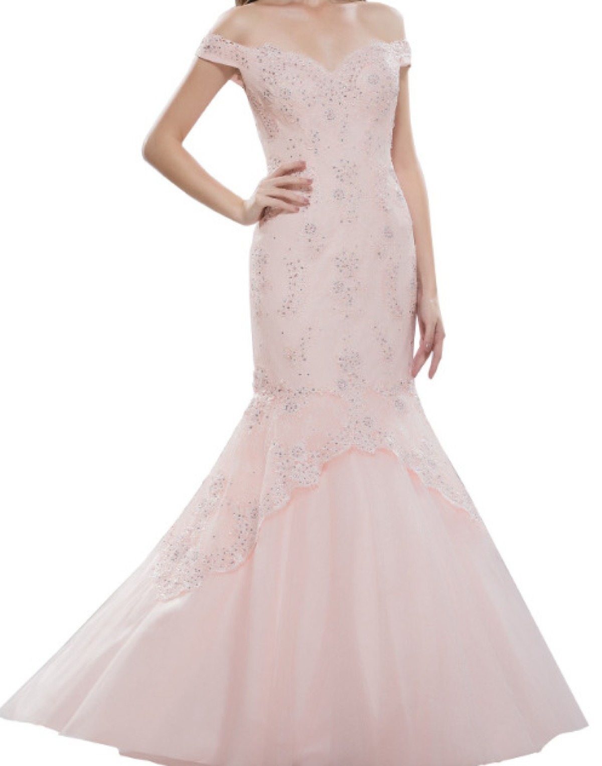 Blush Romance Mermaid Gown