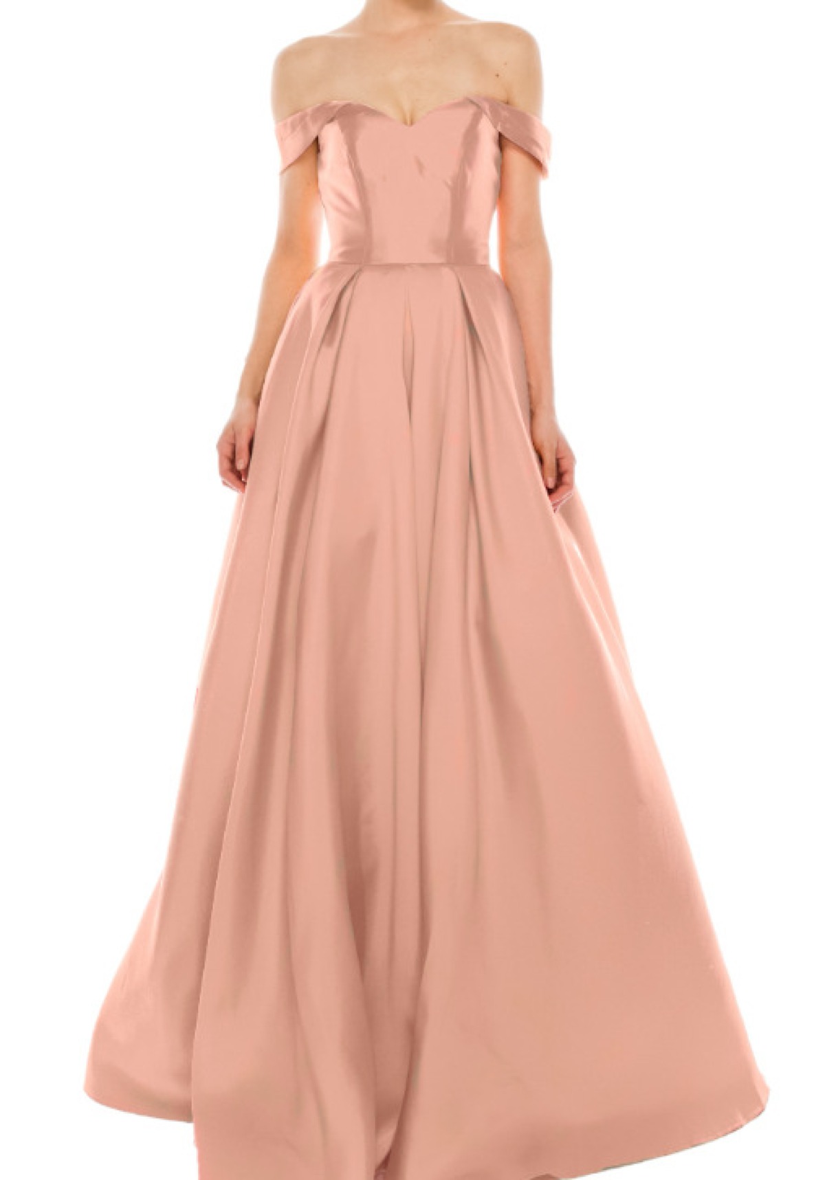 Rose Whisper Off Shoulder Gown 