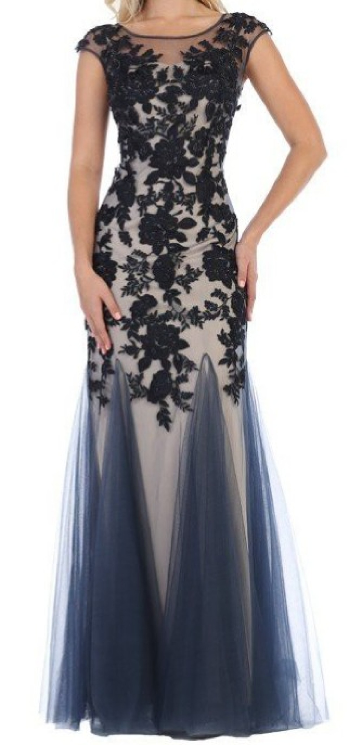 Midnight Bloom Gown