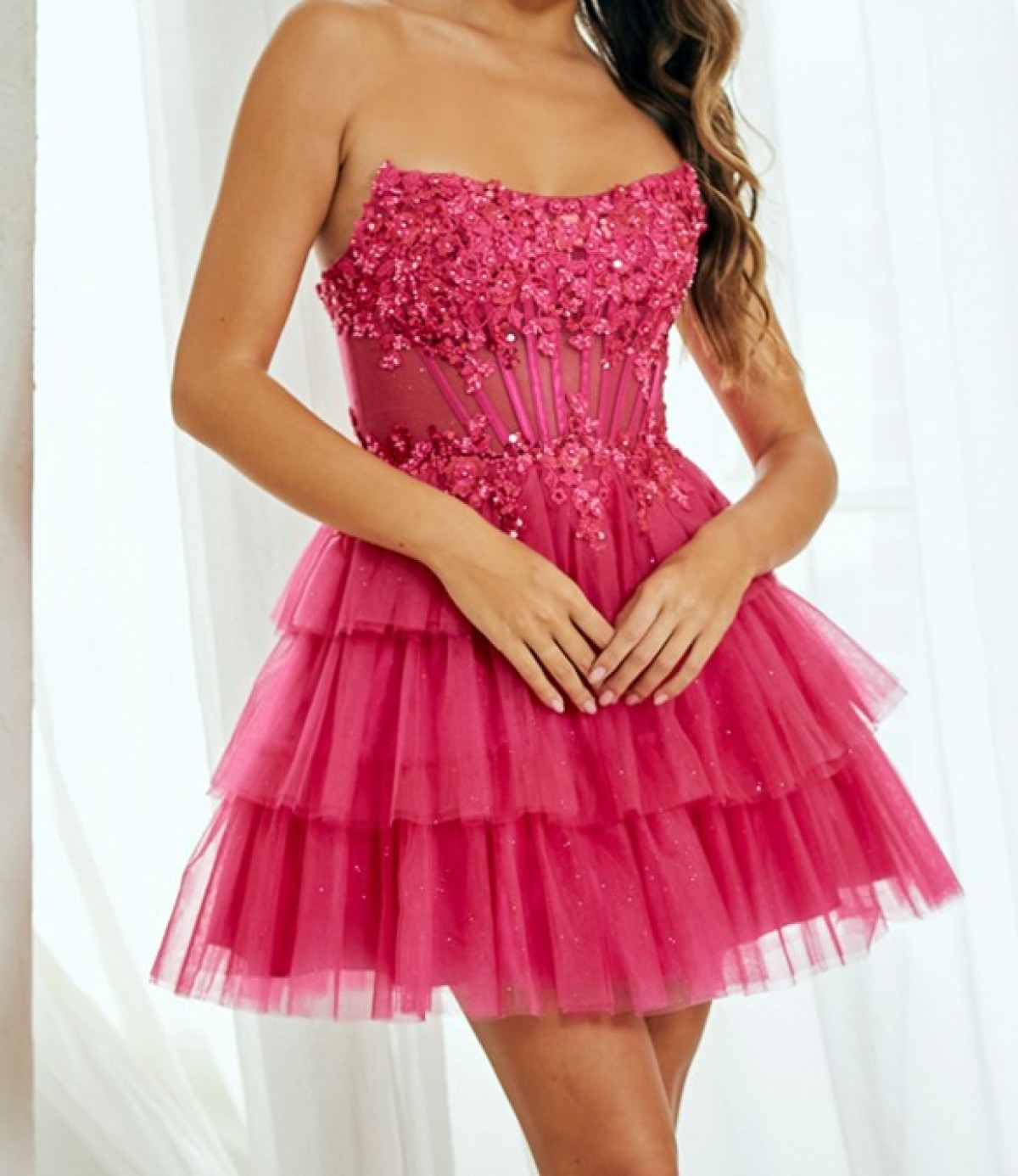 Fuchsia Fantasy Mini Dress