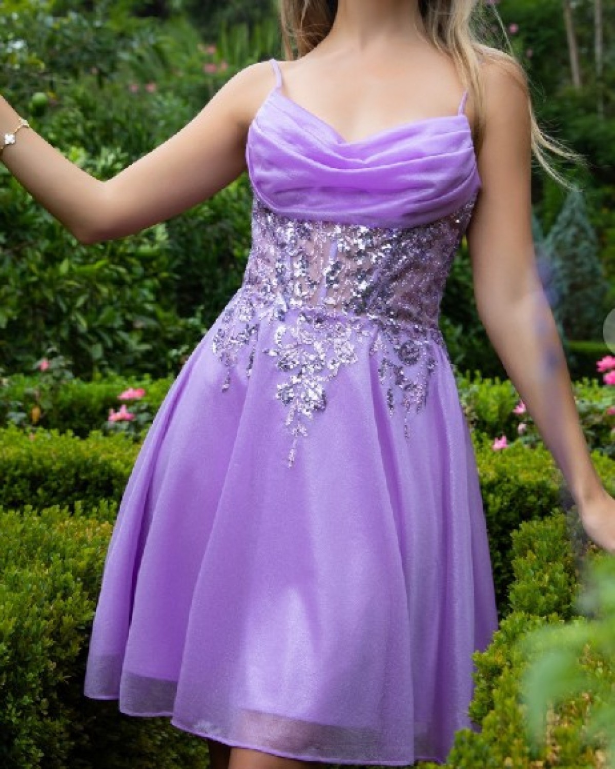 Lavender Twilight Sequin Dress