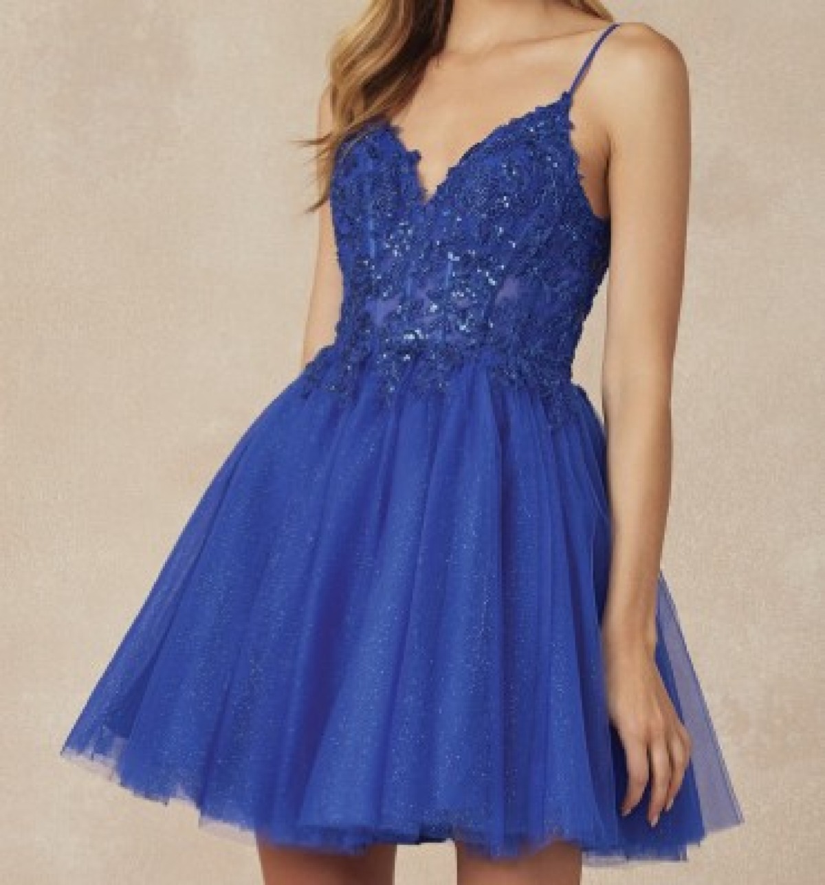 Midnight Sparkle Tulle Mini Dress